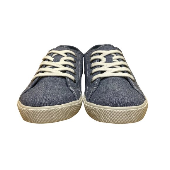 SeaVees Big Kids Blue Cotton Chambray Lace-Up Monterey Kids Sneakers Size 5Y - Picture 2 of 8